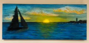 Zachód słońca na morzu