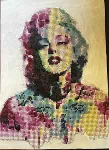 Wizerunek Marilyn Monroe, haft diamentowy