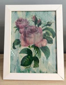 Obraz, róża decoupage