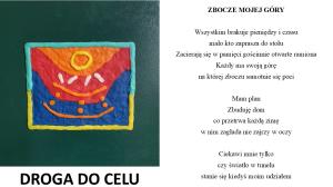 Galaski wyrwane z mroku  poetyckie wizje niewidomego twórcy Krzysztofa Galasa poety kompozytora barda Prace wyklejane z modeliny termoutwardzalnej 16 19 cm lub 2525cmnaklejone na płytę pilśniową 30 30cmTytuł jest ważnym elementem obrazka który wraz z kolorową kompozycją tworzy spójną całość sugeruje oglądającemu co niewidomy autor miał na myśli tworząc swoje dzieło Dodatkowo do każdego galaska dołączony jest wiersz będący inspiracją powstałego obrazu